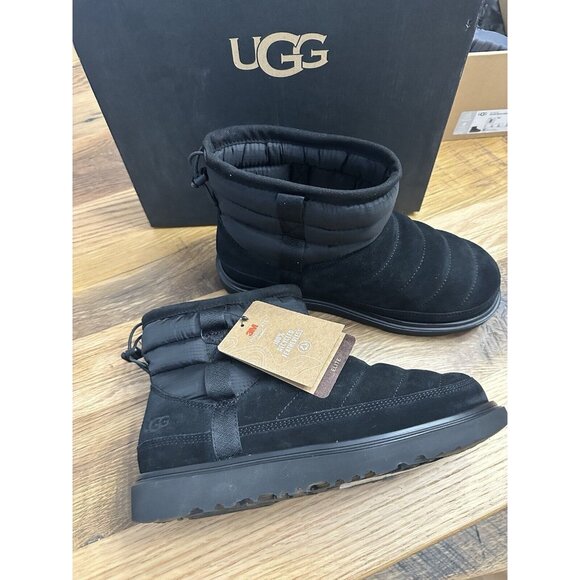 UGG Shoes - UGG Womens Boots 10 Black Classic Mini Pull On Weather Covers NEW